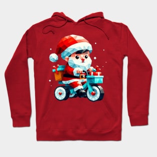 Christmas Santa Bicycle Hoodie